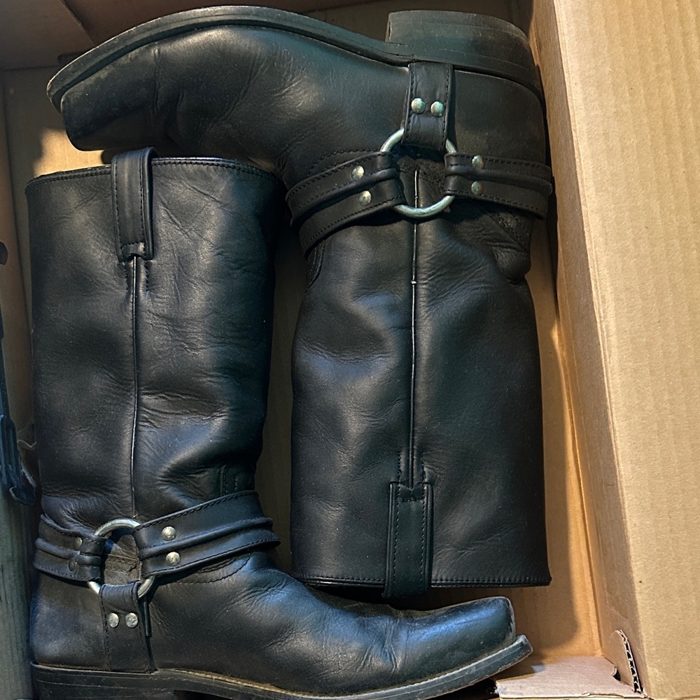 Black Leather Men's Boots